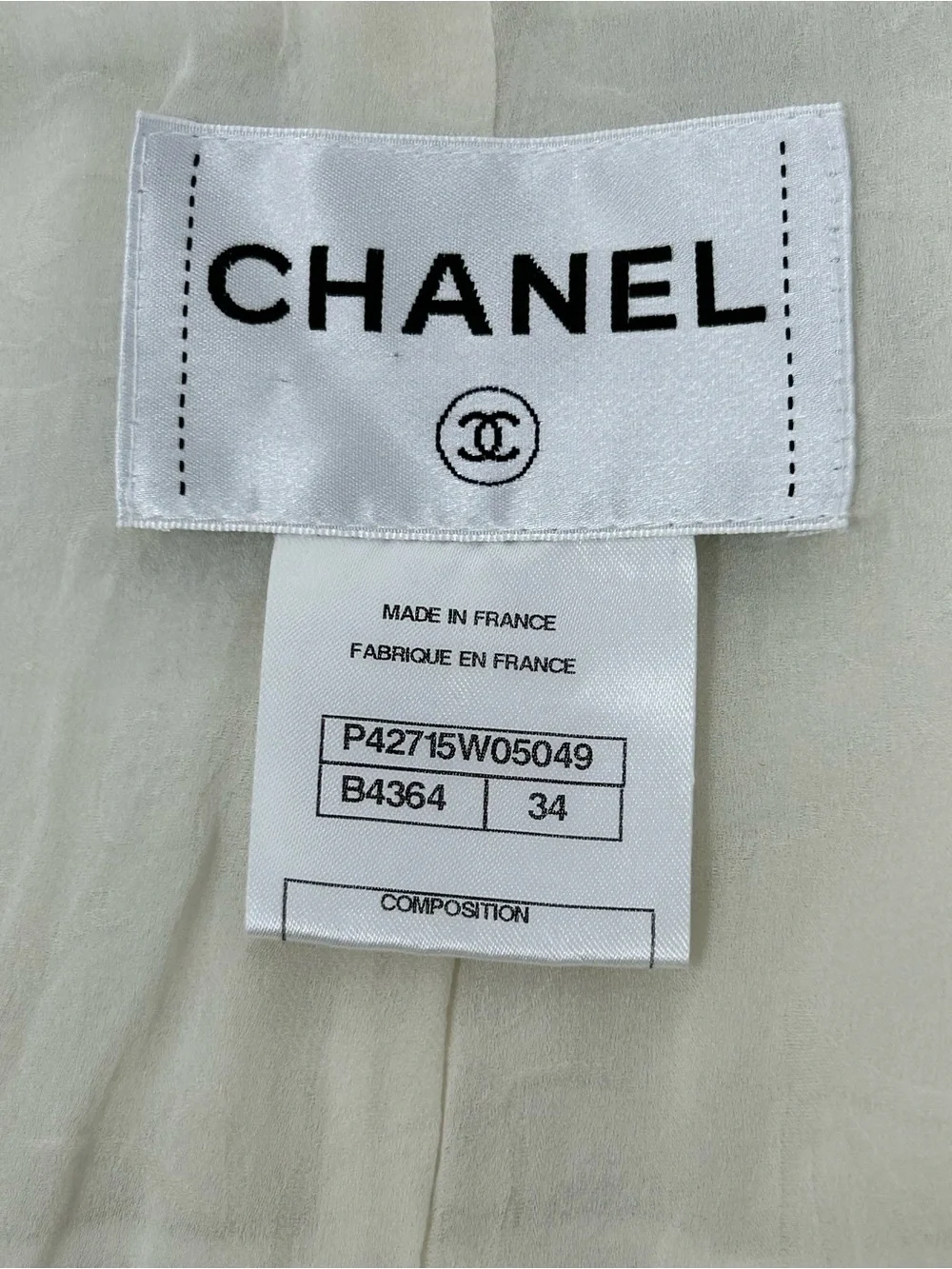 CHANEL Two-Tone Waffle Knit Button Jacket - White Navy Black